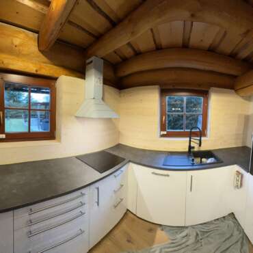 23.1.2024 Obložení stěny smrkovou spárovkou